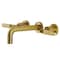 Kingston Brass KS8127KL Two-Handle Wall Mount Bathroom Faucet, Brushed Brass KS8127KL - alternate 1